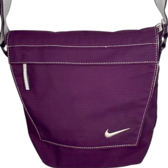Nike Handbags - Nike 100% Nylon Crossbody Bag - Purple/White - 9" x 6.5" x 3"
